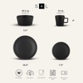 thumbnail image 2 of Stone Lain Celina Stoneware 32 Piece Dinnerware Set, Service for 8, Black Matte, 2 of 9