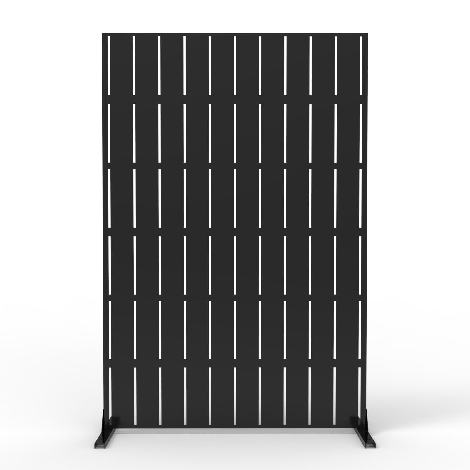 72" H x 47" W Freestanding Metal Privacy Screen - Rustproof Weather-Resistant, 0.39" Gap Decorative Fence for Patio & Garden