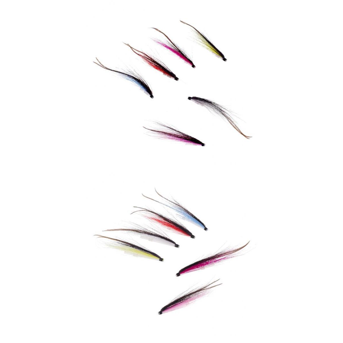 Almencla 12Pcs Artificial Feather Sea Trout Tube Fly Needle Tube Salmon