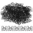 thumbnail image 1 of Unique Bargains Pince à Papier, Lettres Enduites en Forme de m, Noir, 100 Unités, 1 of 6