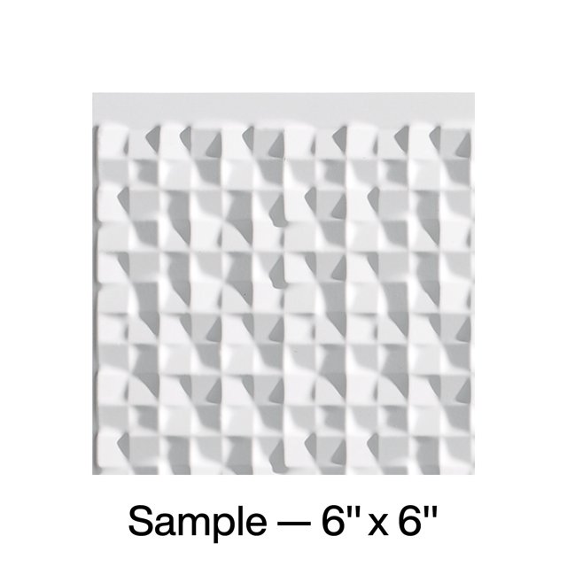 Fasade Terrain Vinyl Backsplash Panel Matte White 6x6 Inch Sample