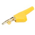 thumbnail image 2 of Electrical  Clips, 25mm Opening Non Damage Telecommunication Test Clamp Portable Cupronickel Safe  For Car Battery Yellow, 2 of 8