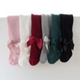 thumbnail image 3 of Mialoley Baby Girl Autumn Pantyhose, Solid-Color Middle-Waist Stretchy Leggings, 3 of 4