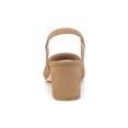 thumbnail image 2 of BLISSFUL STEP Escarpins à Talon Bloc pour Femmes Slingback Talons Nude 9, 2 of 7