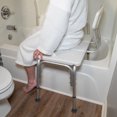 thumbnail image 4 of HERCULES Series 300 Lb. Capacity Adjustable White Bath & Shower Transfer Bench with Back and Side Arm, 4 of 9