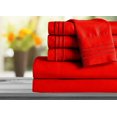 thumbnail image 1 of Mocassi 1800 Series Sheet Set 6 Pieces Deep Pocket Twin/Twin XL Red, 1 of 3