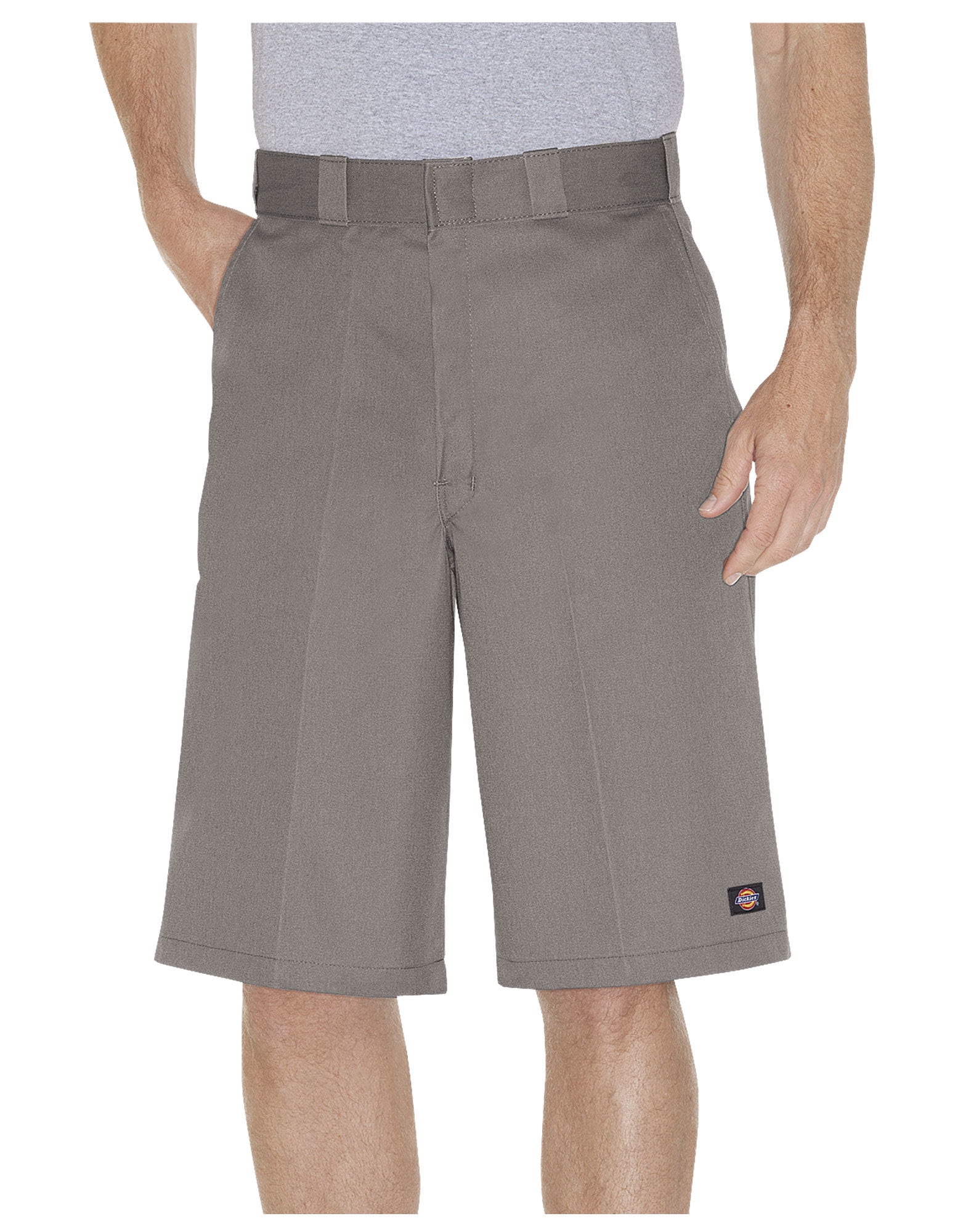 Dickies Mens 13 Loose Fit Multi-Use Pocket Work Shorts, 50, Silver