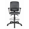 thumbnail image 3 of Nicer Furniture Multi-Function Leather Drafting Chair with Adjustable T-arms, 3 of 4