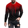 thumbnail image 2 of Meichang T-Shirt à Manches Longues pour Hommes Grands, T-Shirts Graphiques pour Hommes Tendance avec Imprimé 3D à Illusion d'Optique, T-Shirts à Col Rond Originaux à Manches Longues pour Hommes, 2 of 5