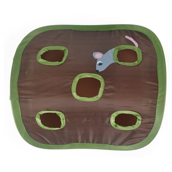 Tapis d'Activité pour Chat Casse-Tête Interactif Couverture de Jeu avec Boules de Fourrure Tunnels Grottes Jouet Résistant aux Rayures Tapis de Lit Chasse et Poursuite Centre pour Chaton Furet Petits Animaux