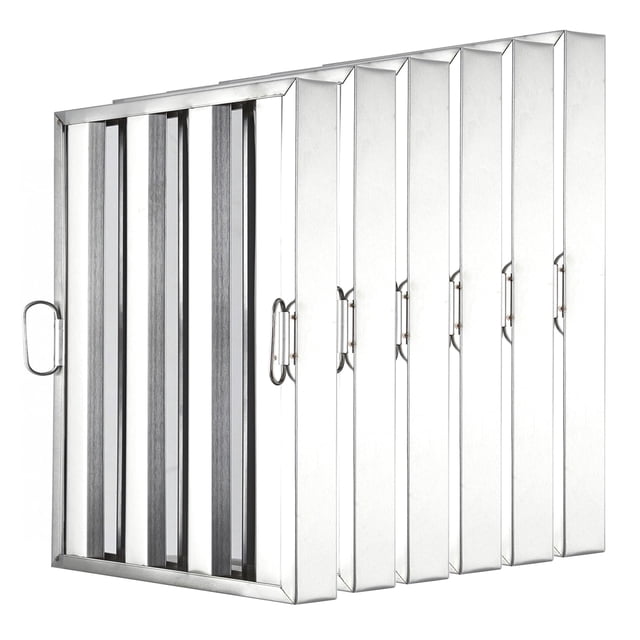 AKDSteel 430 Stainless Steel Groove Baffle Filters – Restaurant Kitchen Exhaust Hood Replacement Filters