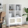 thumbnail image 1 of vidaXL Adult Standard Bookcase Senja Rattan Look White 90x35x130 cm Solid Wood Pine, 1 of 5