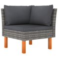 thumbnail image 2 of vidaXL 6 Piece Garden Lounge Set with Cushions Poly Rattan Grey, 2 of 3