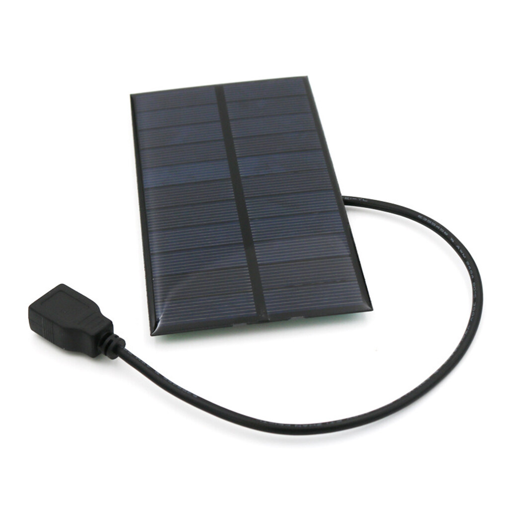 kurtrusly 1.65W Solar Panel Power Bank USB Smartphone Charger Portable Charging Board Device for Outdoor Camping Hiking Climbing