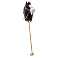thumbnail image 1 of HILABEE Horse Riding Stick Pretend Play Wooden Pole for Children 3 Years+ Gift black with wheels, 1 of 9