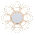 thumbnail image 1 of Miangastore 1Pack Woven Wall Hanging Mirror Rattan Round Mirror Home Decor Khaki 50x6.7in, 1 of 8