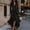 Black, variant on Women's Long Sleeve Dress, V Neck Satin Cocktail Dress with Cinched Waist and Ruffled Hem for Evening Party