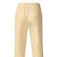 thumbnail image 3 of MAWCLOS Mens Trousers Drawstring Pants Solid Color Bottoms Fitted Home Elastic Waist Loungewear Khaki XXL, 3 of 4