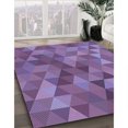 thumbnail image 3 of Ahgly Tapis Rond Lavable en Machine Intérieur Transitionnel Violet, 5 Pieds Rond, 3 of 7