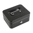 thumbnail image 2 of DOLITY Metal Cash Box with Lock Case Container with Keys for Kids Girls Boys Prizes Black, 2 of 9