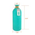 thumbnail image 2 of Lerman Decor glass bottle teal, 2 of 4