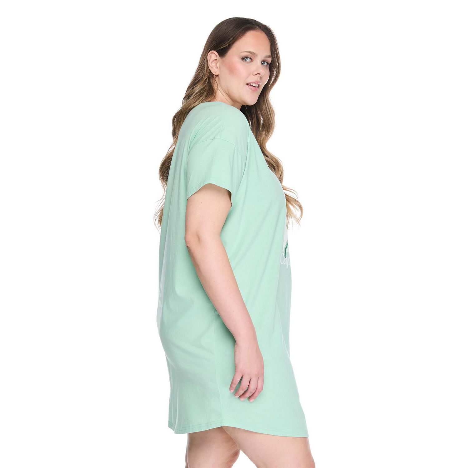 Chemise de nuit à encolure ras du cou George Plus pour femmes