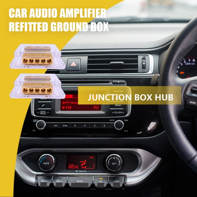 Borne Audio de Voiture Bloc Stéréo Boîte de Distribution Accessoires de Réparation Automobile en Alliage d'Aluminium