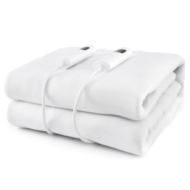 Costway Couvre-Matelas Chauffant 76 Pouces x 54 Pouces Format Double Lavable à la Machine Chauffe-Lit Électrique