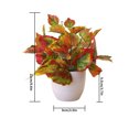 thumbnail image 2 of Artificial Potted Plant Leaf Simulation Leaves Home Office Desktop Greenery Decoration, 2 of 4