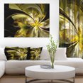 thumbnail image 1 of Bright Golden Fractal Flower Design - Floral Canvas Art Print, 1 of 3