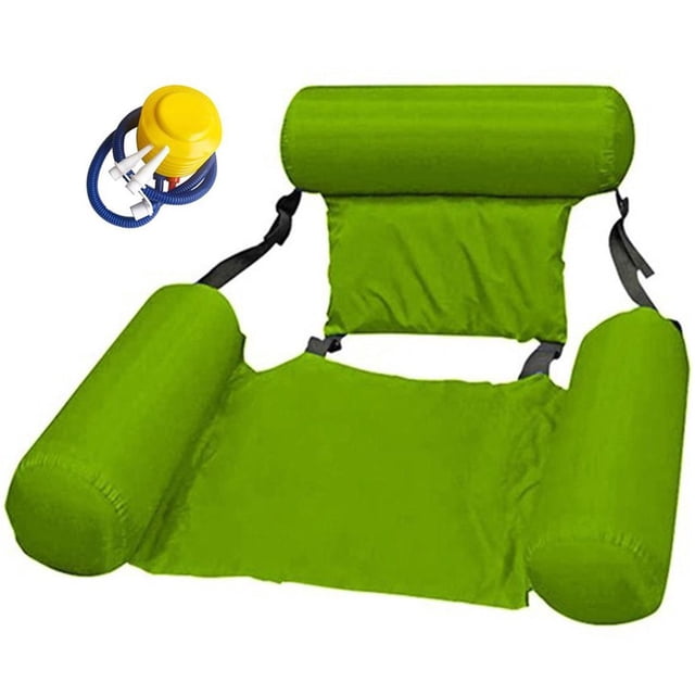 Lit Flottant Gonflable avec Dossier en Rangée, Durable et Portable, Chaise Longue de Loisirs Aquatiques
