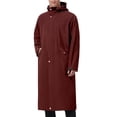 thumbnail image 2 of Pitauce Ponchos de Pluie Longs à Capuche pour Hommes, Fermeture Éclair Complète, Imperméables, Vestes de Pluie Compressibles pour Course, Randonnée, Cyclisme, Manteau de Pluie avec Poches, 2 of 9