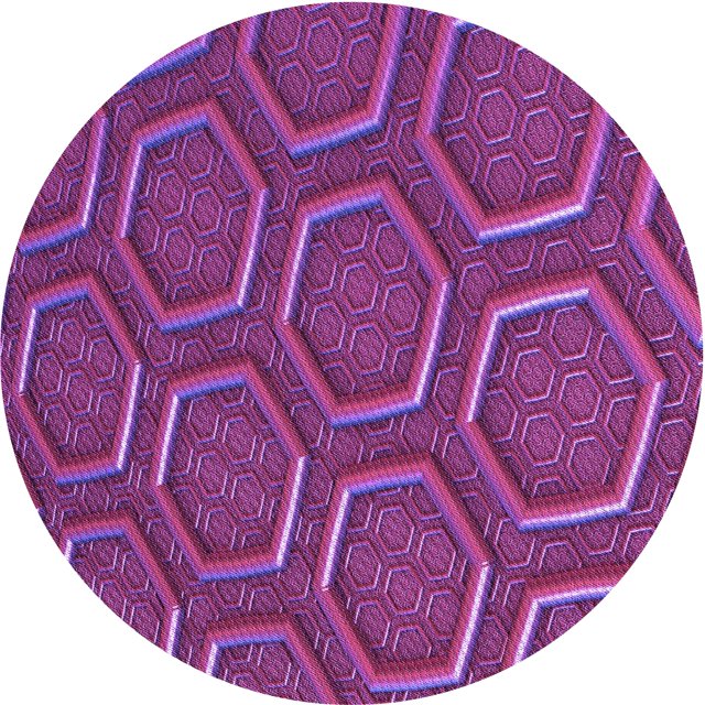 Ahgly Company Tapis Rond Lavable en Machine Intérieur Transitionnel Moyen Violet Rouge Rose, 3 Pieds Rond