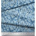 thumbnail image 3 of Soimoi Polyester Crepe Fabric Leaves & Floral Batik Print Fabric by Yard 52 Inch Wide, 3 of 3
