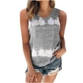 thumbnail image 1 of Dagugfen Plus Size Tank Tops for Women Comfy Lightweight Sleeveless Loose Color Block Round Neck Shirts Fashion, 1 of 6