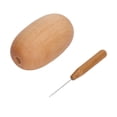 thumbnail image 2 of Wooden Darning Egg, Socks Sewing Tools Easy Grip Sturdy Durable with Needle for Clothing, 2 of 8