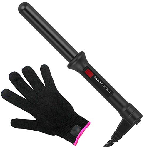ENZO Milano 25mm (1 Inch) Clipless Ceramic Curling Iron / Curling Wand