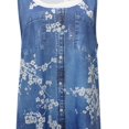 thumbnail image 2 of Hauts de Robe pour Femmes Femmes Mode Décontractée Imprimé Floral Ample Faux Deux Pièces Robe en Denim, 2 of 6