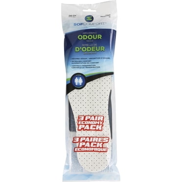 Semelles unisexe absorbant les odeurs de SofComfort - 3 paires