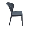 thumbnail image 4 of Compamia Daytona Chaise de Salle à Manger de Patio Aspect Osier en Gris Foncé, 4 of 13