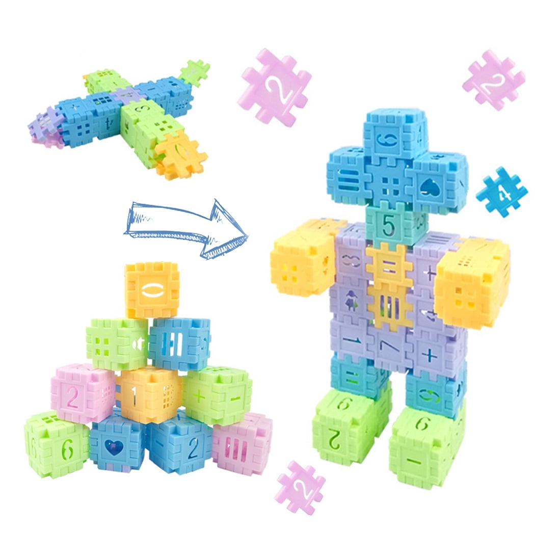 Number Building Blocks Square Puzzle Building Blocks Educational toy for Kids