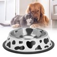 thumbnail image 1 of Stainless Steel Dog And Cat Bowl, Pet Dog Feeder Bowl Cute Shatterproof Round Cow Pattern  For Puppies For Wet Food For Small Dogs, 1 of 9