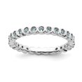 thumbnail image 1 of 925 Sterling Silver Aquamarine Stackable Ring Birthstone March Gemstone, 1 of 8