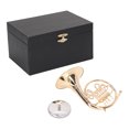 thumbnail image 2 of Cor Français Miniature, Modèle de Mini Cor Français Simulé Exquis avec Boîte de Rangement pour la Maison, 2 of 8