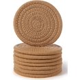 thumbnail image 1 of ORUYROP sous-Verres pour Boissons (Ensemble de 8 Pcs) sous-Verres Absorbants pour Protection de Table Résistants à la Chaleur, Marron, 1 of 6