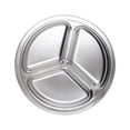 thumbnail image 4 of Aspire 3 Pack Stainless Steel Round Dinner Plate Divided Plates Camping Serving Platter-3 Sections, 4 of 6