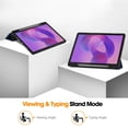 thumbnail image 3 of DWaybox Étui pour Lenovo Idea Tab Plus 12,1 Pouces Modèle 2025, Étui de Protection Antichoc avec Béquille, Fente pour Stylet Intégrée et Réveil/sommeil Automatique, Étui Folio Mat en TPU Intelligent - Bleu Foncé, 3 of 4