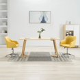 thumbnail image 1 of vidaXL Swivel Dining Chairs 2 pcs Yellow Fabric, 1 of 5
