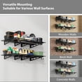 thumbnail image 4 of Heavy-Duty Garage Wall Mounted Shelves,4x4 FT Wall Mounted Storage Shelves,400 Lbs Load Capacity Garage Storage Rack Floating Shelves, 2 Pack, 4 of 7