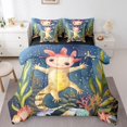 thumbnail image 1 of YST Cartoon Axolotl Bedding Comforter Set, 7-Piece, Ocean Animal Wildlife, King, 1 of 4